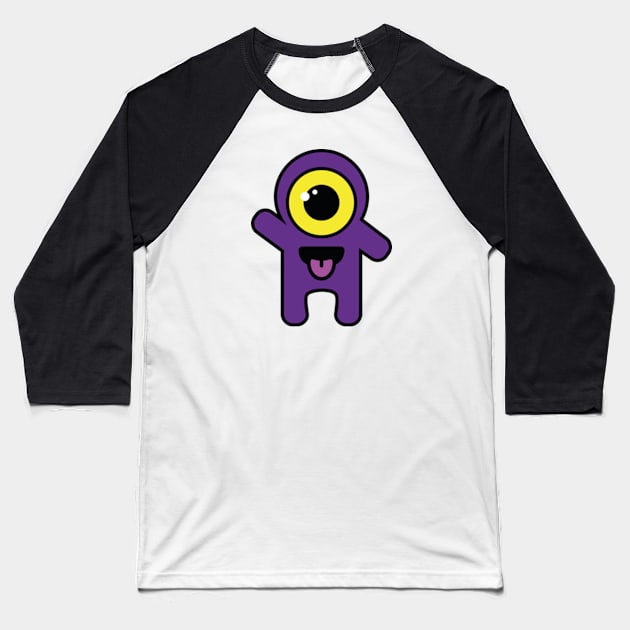 Purple monstrosity Baseball T-Shirt by hilariouslyserious